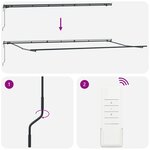 vidaXL Store rétractable automatique Vert et Blanc 600x350 cm