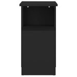 vidaXL Table d'appoint Noir 36x30x56 cm Bois d’ingénierie