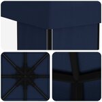 vidaXL Pavillon 4 × 3 m Bleu Polyester et Acier 190 gsm