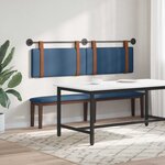 vidaXL Tête de lit suspendue Bleu PU antique