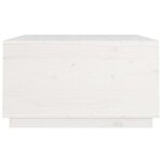 vidaXL Table basse Blanc 80x80x45 cm Bois massif de pin