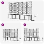 vidaXL Pots de jardin Gris 120 x 120 x 142 cm Acier