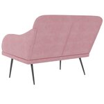 Banc banquette rose 110 x 76 x 80 cm velours 02_0010691