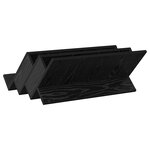 vidaXL Étagère à magazines avec étagère Chêne noir 65 x 53 x 28 5 cm