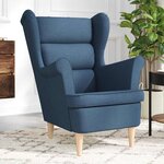 vidaXL Fauteuil bleu 74x84x100 cm tissu