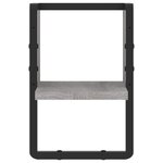 vidaXL Étagère murale avec barre sonoma gris 20x25x30 cm