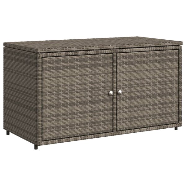 vidaXL Armoire de rangement jardin gris 110x55x60 5 cm résine tressée