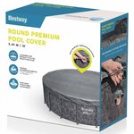 Bestway Couverture de piscine Ø5 49 m Rond Polyester Gris