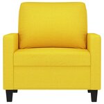 vidaXL Fauteuil Jaune clair 60 cm Tissu