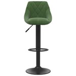 vidaXL Tabourets de bar lot de 2 vert foncé velours