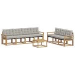 vidaXL Ensemble de canapés d'extérieur 8 pc Blanc et gris clair
