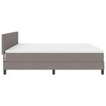 vidaXL Lit à ressorts avec matelas Taupe 200 x 200 cm tissu