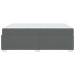 vidaXL Cadre de lit avec matelas Gris foncé 140 x 200 cm tissu
