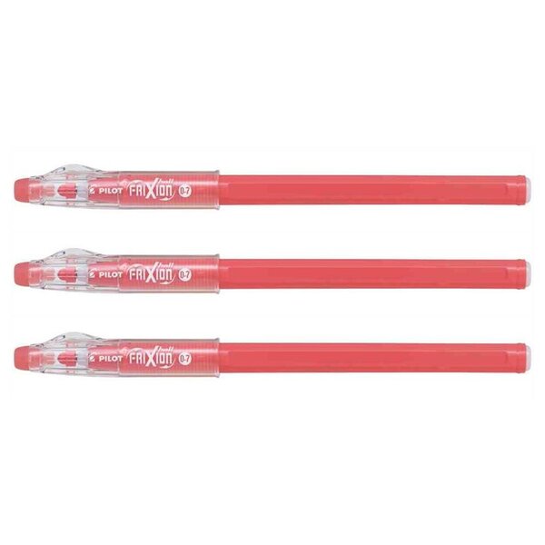 Stylo Roller FRIXION ball Sticks Pointe Moyenne Rose Corail x 3 PILOT