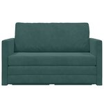 vidaXL Canapé-Lit Vert foncé 124 x 204 x 61 cm Velours
