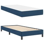 vidaXL Lit à ressorts avec matelas Bleu 90 x 200 cm tissu