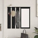 vidaXL Porte-manteau mural avec étagère Chêne noir 84 x 10 x 80 cm