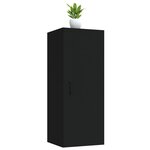 vidaXL Armoire murale suspendue Noir 34 5x34x90 cm Bois d'ingénierie