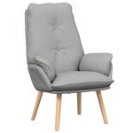 vidaXL Fauteuil relaxant en tissu gris nuage