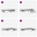 vidaXL Ensemble de canapés d'extérieur 10 pc Naturel