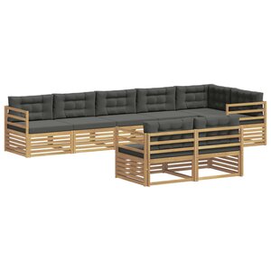 vidaXL Ensemble de canapés d'extérieur 8 pc Blanc et anthracite