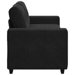 vidaXL Canapé causeuse noir 140 cm velours