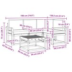 vidaXL Ensemble de canapés d'extérieur 5 pc Blanc et Beige