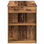 vidaXL Bureau avec tiroir et étagère vieux bois bois d'ingénierie