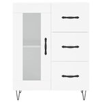 vidaXL Buffet haut Blanc 69 5x34x180 cm Bois d'ingénierie