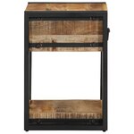 vidaXL Table de chevet 40x35x50 cm bois brut massif de manguier
