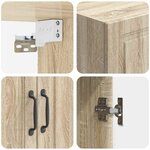 vidaXL Armoire Murale 59 x 31 x 60 cm Bois d'ingénierie Chêne Sonoma