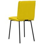vidaXL Chaises à manger lot de 6 jaune velours