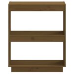 vidaXL Bibliothèque Marron miel 60x35x71 cm Bois de pin massif