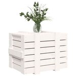 vidaXL Boîte de rangement Blanc 58x40 5x42 cm Bois massif de pin
