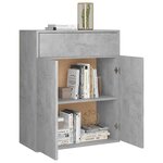 vidaXL Buffet Gris béton 60x30x75 cm Bois d'ingénierie