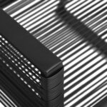 vidaXL Ensemble à manger de jardin 5 Pièces Noir Rotin PVC