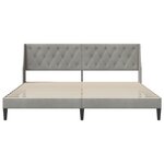 vidaXL Cadre de lit avec tête de lit Gris clair 200 x 200 cm Velours