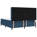 vidaXL Lit Box Spring avec Matelas & LED Bleu 180x200 cm Tissu