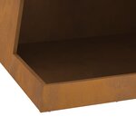 vidaXL brasero avec espace de rangement pour bûches  50 x 50 x 100 cm - acier corten