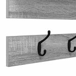 vidaXL Porte-manteau mural avec étagère Sonoma gris 90 x 15 x 36 cm