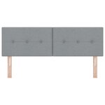 Cabeça de cama LED vidaXL com botão estofado cinza claro 80 cm em tecido