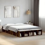 vidaXL Cadre de lit sans matelas chêne fumé 140x200 cm