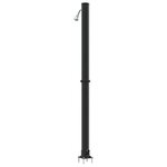 vidaXL Douche solaire extérieure Noir 217 cm PVC et aluminium