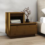 vidaXL Tables de chevet 2Pièces Marron miel 60x34x51cm Bois de pin massif