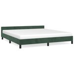 vidaXL Cadre de lit sans matelas vert foncé 160x200 cm velours