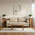 vidaXL Support de Plante 2 pc Bois ancien 30 5 x 30 x 60 5 cm