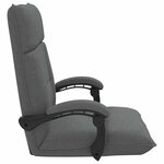 vidaXL Fauteuil de sol ajustable Gris foncé Tissu
