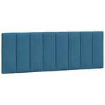vidaXL Cadre de lit avec lumières LED bleu 140x200 cm velours