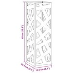 vidaXL Porte-parapluie Noir 15 5 x 15 5 x 49 cm Acier