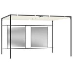 vidaXL Belvédère avec auvent rétractable 3x4x2 3 m Crème 180 g/m²